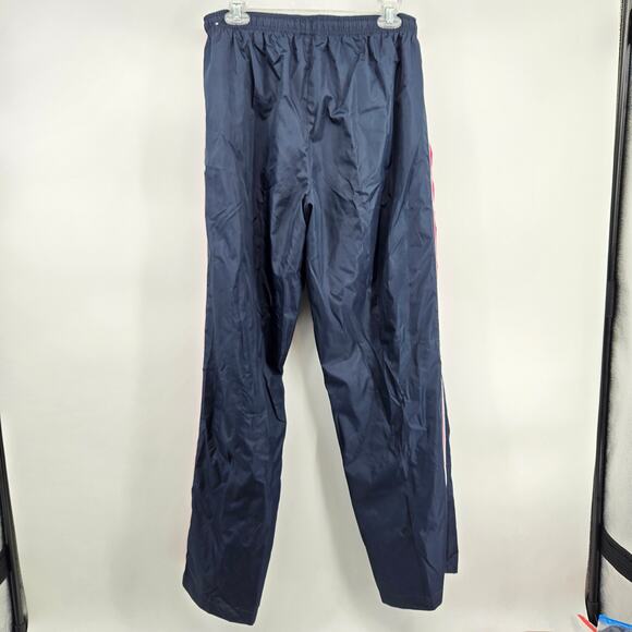 Vintage Y2K Navy Pink Stripe Nylon Windbreaker Pants Size XL Athletic Sporty - Picture 4 of 9